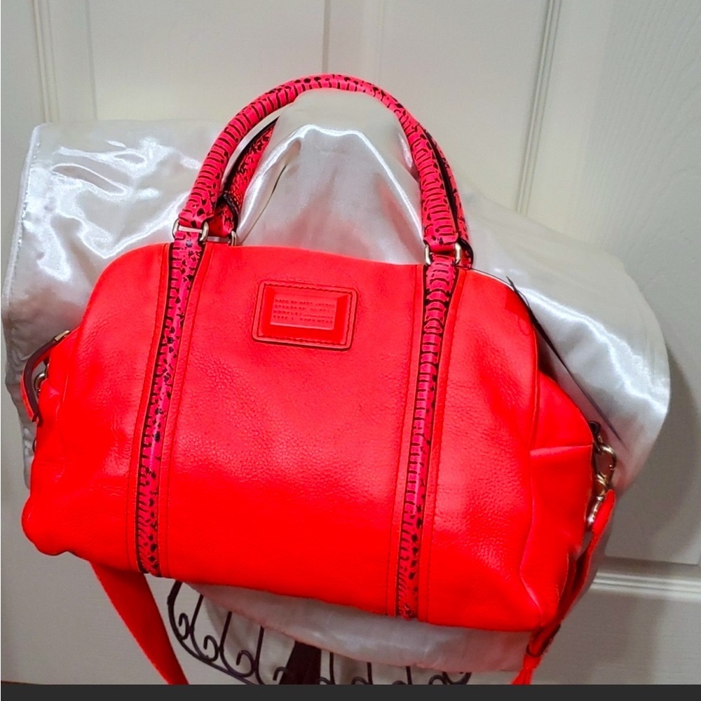 Leather bag by Marc Jacobs, known for bold styles that become everyday go-to's.